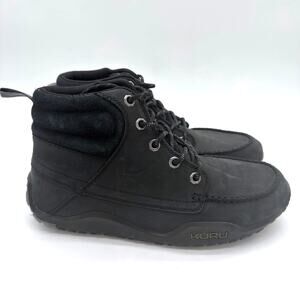 Kuru Quest Support Plantar Fasciitis Hiking Smokestack Black Leather Boots 9.5